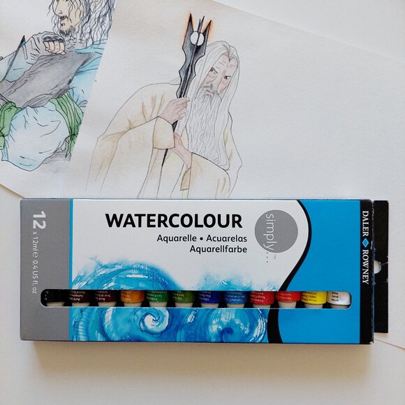 Daler-Rowney Simply Watercolour Set – 12 x 12ml Tubes - Picture 1 of 3